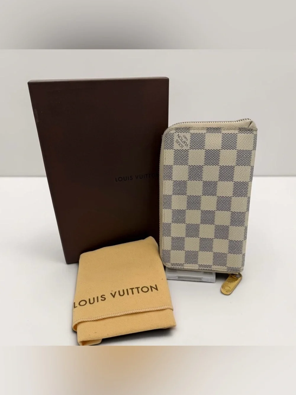 Louis Vuitton Damier Azur Zip Wallet - Compact Long
